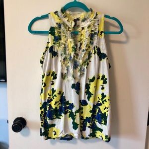 Floral Anthropologie blouse/tank